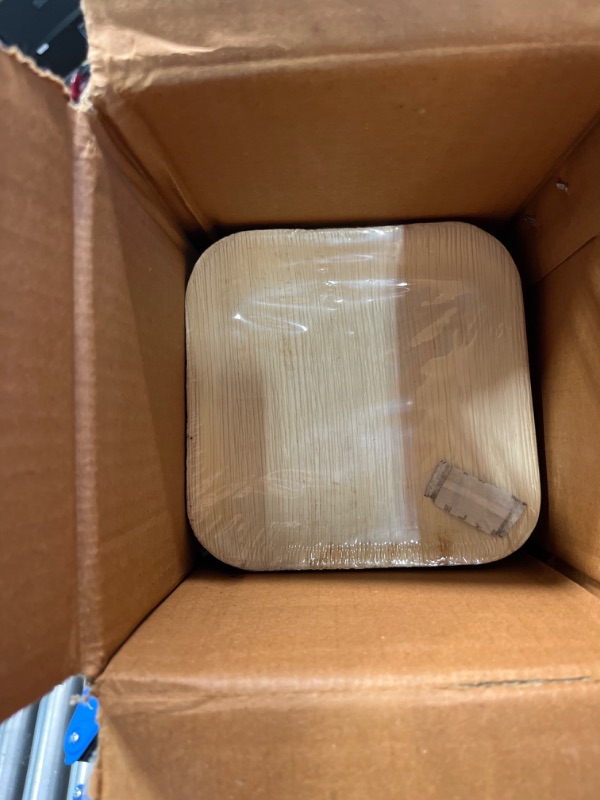 Photo 1 of ECO SOUL 100% Compostable, Biodegradable, Disposable Palm Leaf Plates | Like Bamboo Plates, Eco-friendly 6' | Sturdy, Microwave & Oven Safe | Party, Wedding, Event Plates (100 Count 6", Square) 100 6" Square Plates
