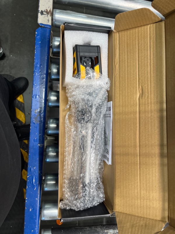 Photo 1 of PREXISO Laser Level with Tripod, 100Ft Dual Modules Self Leveling Cross Line Laser Level, Green Line leveler Tool for Floor Tile, Home Renovation, Construction with 26in Tripod, 2 AA Batteries