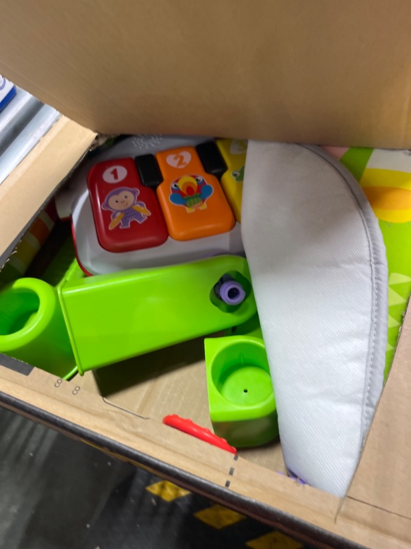Photo 1 of Fisher-Price Deluxe Kick & Play Piano Gym, Baby Activity Playmat With Toy Piano, Lights, Music And Smart Stages Learning Content For Newborns And Up Kick 'n Play Piano - Frustration Free Packaging