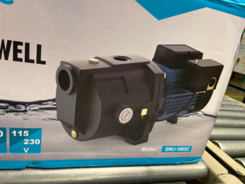 Photo 2 of BOMGIE 1HP Shallow Well Jet Pump Cast Iron, 1100GPH 164ft Head, 115V/230V Dual Voltage, Automatic Pressure Switch, Well Depth Up to 25ft Heavy Duty Water...
