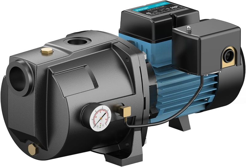 Photo 1 of BOMGIE 1HP Shallow Well Jet Pump Cast Iron, 1100GPH 164ft Head, 115V/230V Dual Voltage, Automatic Pressure Switch, Well Depth Up to 25ft Heavy Duty Water...
