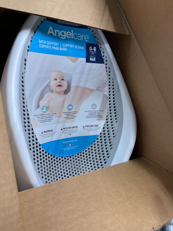 Photo 1 of Angelcare Baby Bath Support (Grey) | Ideal for Babies Less than 6 Months Old Grey 1 Count (Pack of 1)