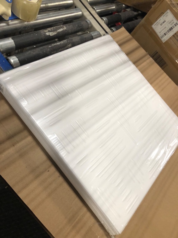 Photo 1 of A La Maison Ceilings R60 Country Wheat Foam Glue-up Ceiling Tile (21.6 sq. ft./Case), Pack of 8, Plain White