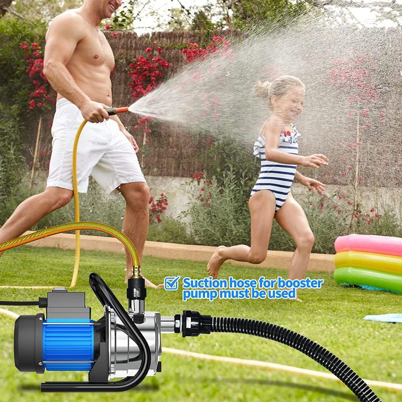 Photo 1 of 1.6HP Portable Water Transfer Pump 1200GPH Shallow Well Pump Garden Booster Pumps for Draining Irrigation Lawn Farm Water Removal
