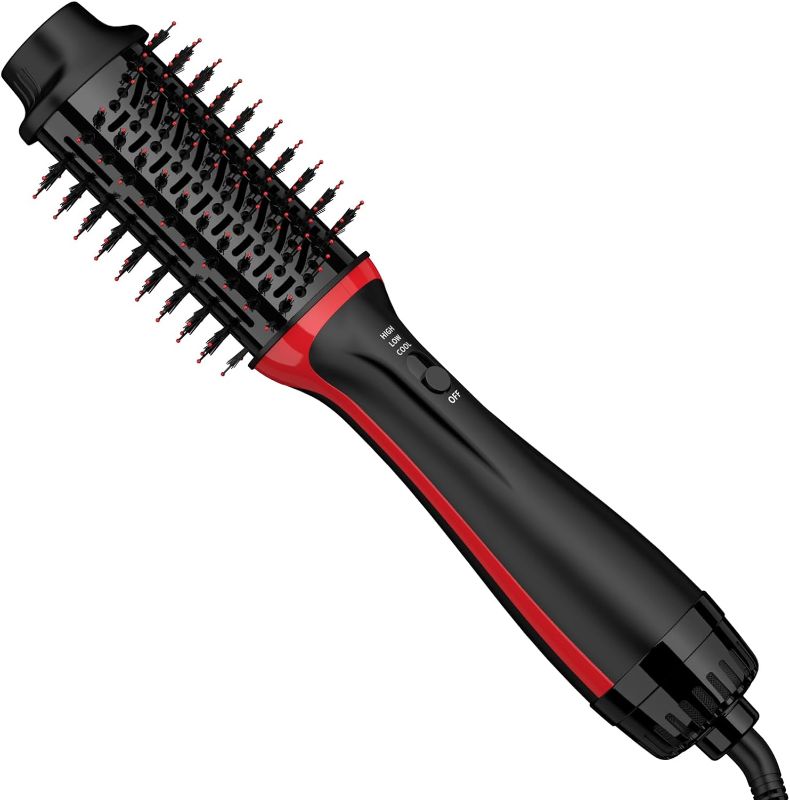 Photo 1 of 2.0 Hair Dryer Brush Blow Dryer in One, One-Step Styler Volumizer with Negative Ion Anti-frizz Ceramic Titanium Barrel Hot Air Hair Straightener
