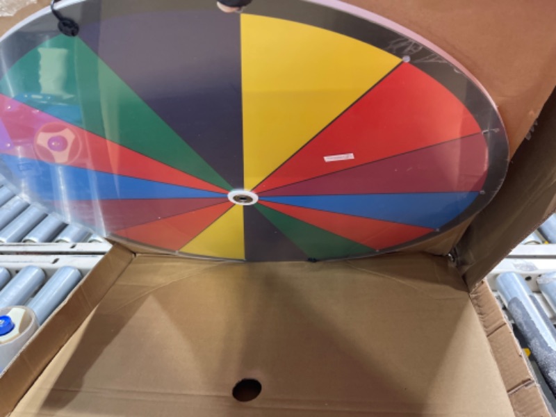 Photo 2 of 24 Inch Heavy Duty Spinning Prize Wheel - 14 Slots Color Tabletop Roulette Wheel of Fortune - Spin the Wheel with Dry Erase Marker and Eraser Win - Spinner Wheel Game for Carnival and Trade Show 24 Inch Heavy Duty Prize Wheel - #1 PRIZE WHEEL