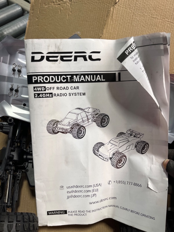 Photo 4 of **selling for parts only**DEERC 9206E DIY Extra Shell 1:10 Scale Large RC Cars,48+ KM/H Hobby Grade High Speed Remote Control Car for Adults Boys,All Terrain 4WD 2.4GHz Off Road Monster RC Truck with 2 Battery for 40+ Min Play