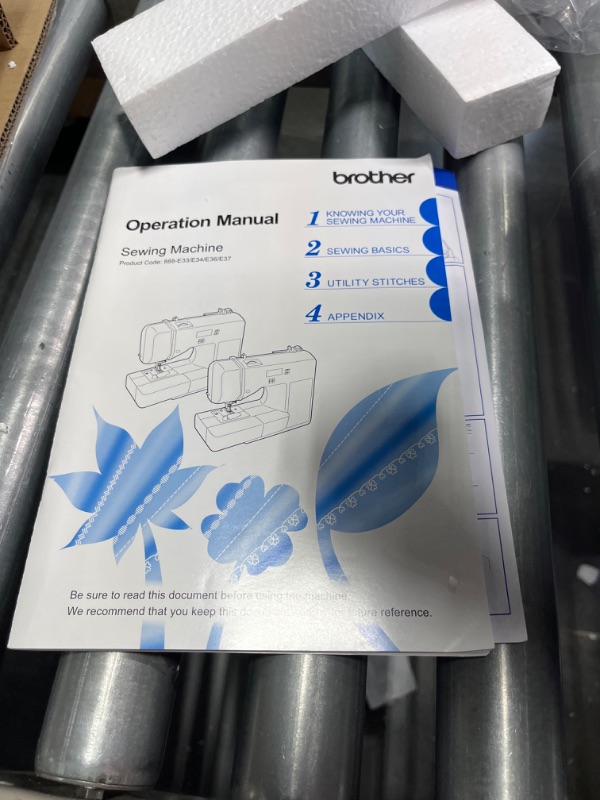 Photo 1 of Brother XR9550 Sewing and Quilting Machine, Computerized, 165 Built-in Stitches, LCD Display, Wide Table, 8 Included Presser Feet, 20x12x17, White XR9550 - New Model Machine