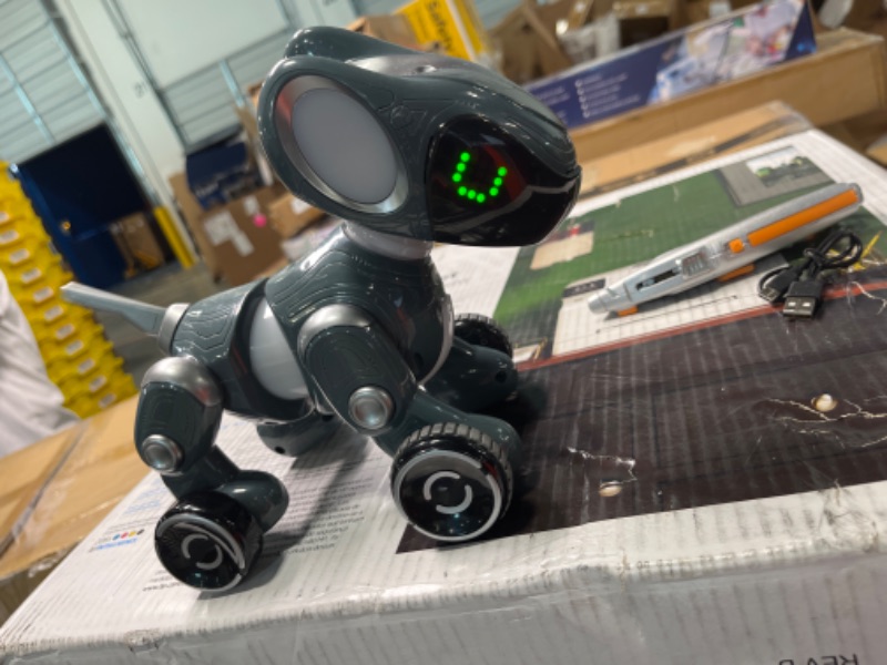 Photo 1 of Educational Insights PYXEL A Coder’s Best Friend - Coding Robots for Kids with Blockly & Python Coding Languages, Coding for Kids Ages 8+, STEM Toys grey and white