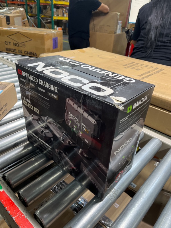 Photo 1 of NOCO Genius GENPRO10X3, 3-Bank, 30A (10A/Bank) Smart Marine Battery Charger, 12V Waterproof Onboard Boat Charger, Battery Maintainer and Desulfator for AGM, Lithium (LiFePO4) and Deep-Cycle Batteries