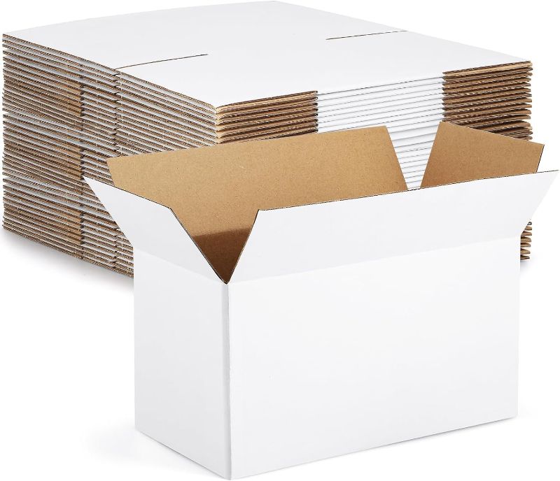 Photo 1 of Eupako 11x6x6-Small-Shipping-Boxes-30-Pack-White-Corrugated-Box-Mailers, Cardboard Boxes for Packaging Small Business, Mailing