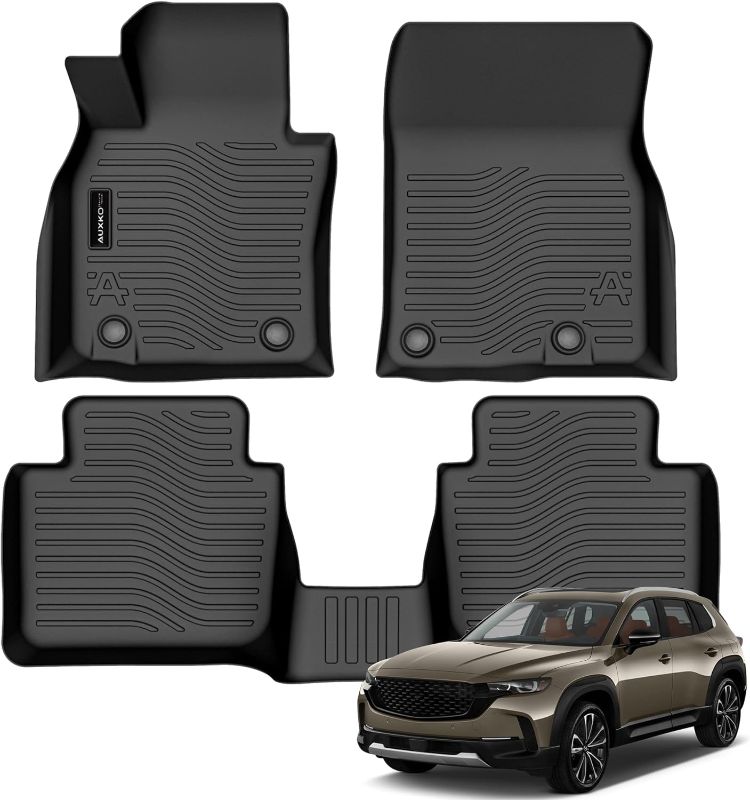 Photo 1 of Auxko All Weather Floor Mats Fits for Mazda CX-50 2023 TPE Rubber Liners All Season Guard Odorless Anti-Slip Mats for 1st & 2nd Row