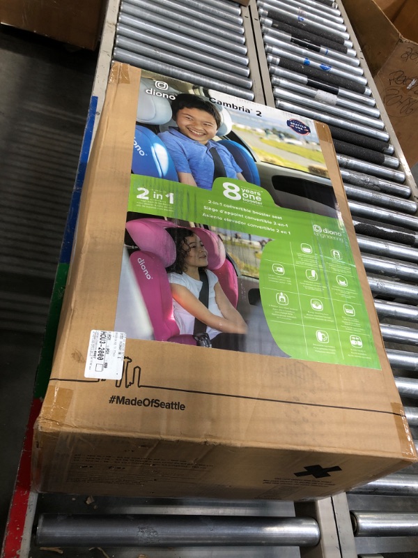 Photo 1 of Diono Cambria 2 XL, Dual Latch Connectors, 2-in-1 Belt Positioning Booster Seat, High-Back to Backless Booster with Space and Room to Grow, 8 Years 1 Booster Seat, Black 2020 Black