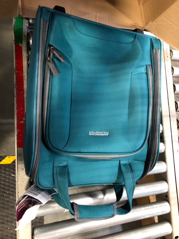 Photo 3 of American Tourister 4 Kix Expandable Softside Luggage, Teal, Underseater Underseater Teal