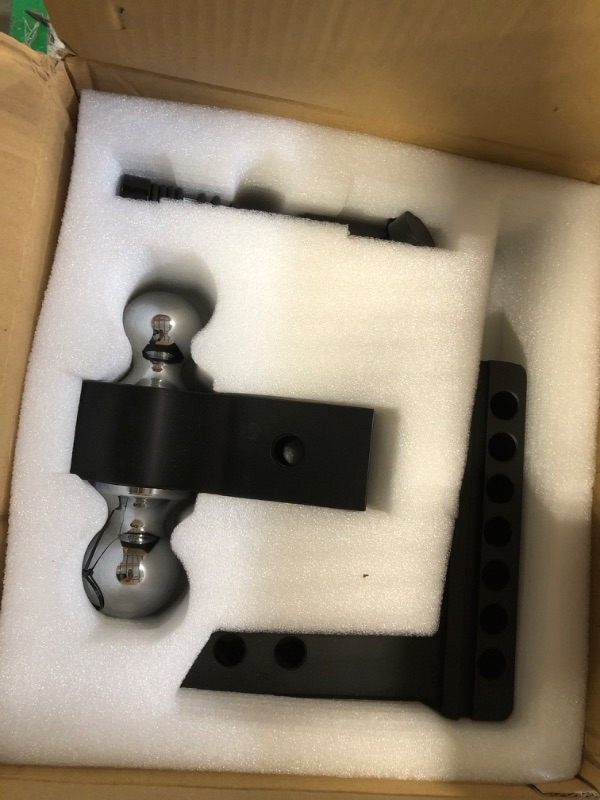 Photo 3 of Adjustable Trailer Hitches - Drop Hitch 2 inch Receiver - 6 inch Tow Hitch Ball Mount, 12500GTW, 2" and 2-5/16" Tow Balls, Tow Hitch with Double Anti-Theft Pins Locks,Black