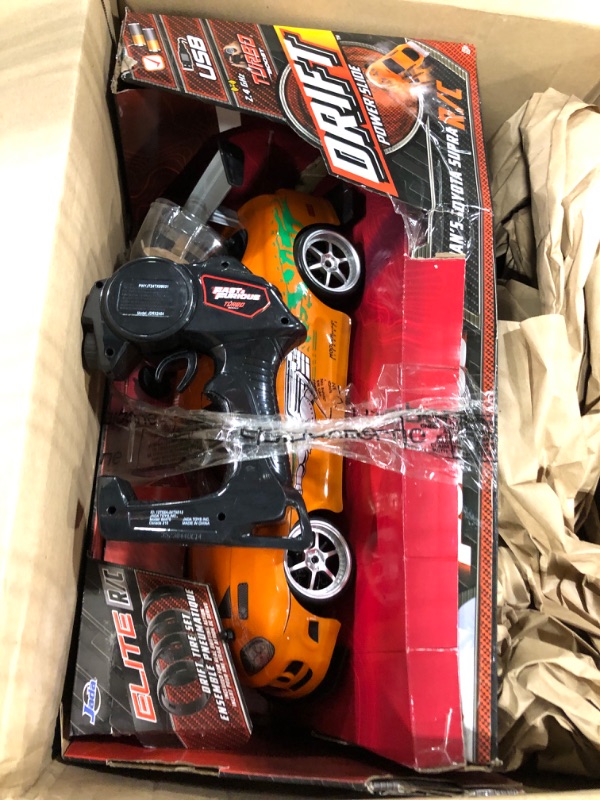 Photo 3 of Jada Toys Fast & Furious 1:10 Toyota Supra Remote Control Car Drift Slide RC with Extra Tires 2.4GHz, Toys for Kids and Adults