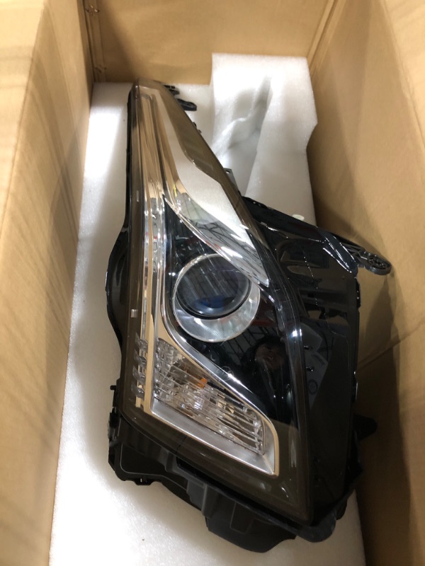 Photo 4 of Headlight Assembly Replacement for 2013-2018 Cadillac ATS Passenger Side Halogen Chrome Right Headlamp RH Right Side