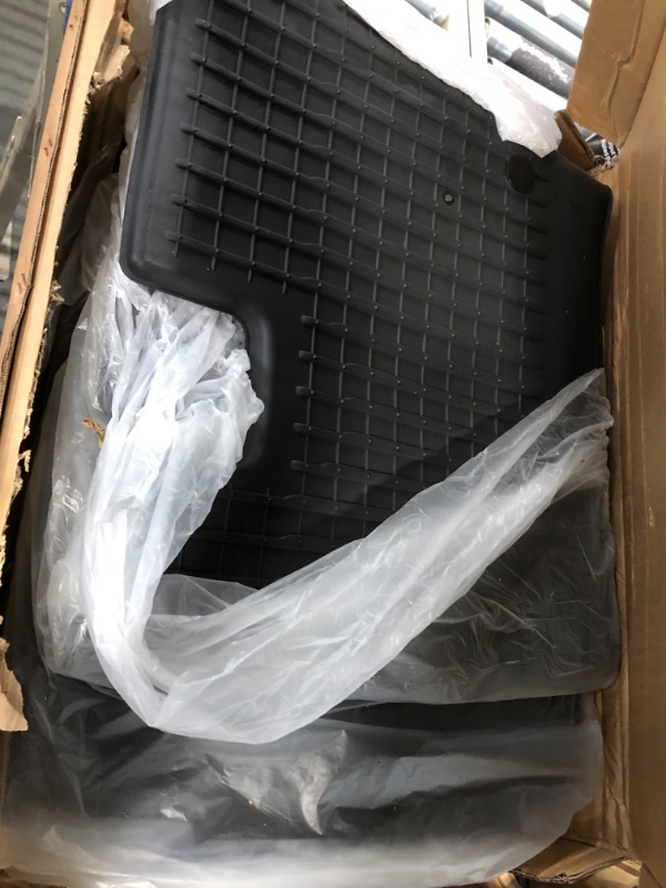 Photo 1 of KEALAS 12pcs for Tesla Model Y 5-Seat 2020-2023 3D Double Layer Removable Floor Mats (TPE+Carpet),Front Rear Storage Box Mat,Backrest Mat,Rear Trunk Mat,All-Weather Waterproof Full Set Floor Liners