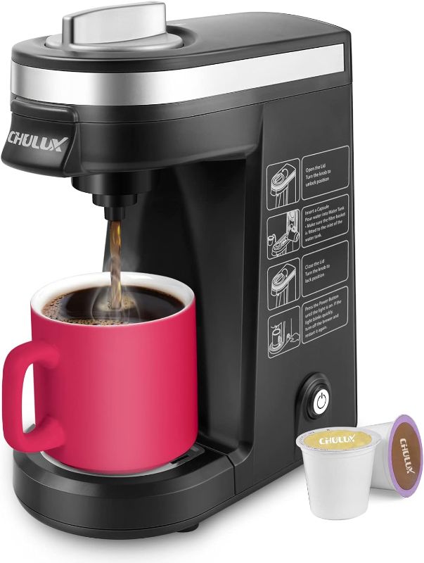 Photo 1 of **New open**CHULUX Single Serve Coffee Maker for K Capsule and Ground Coffee, Single Cup Coffee Machine, Black