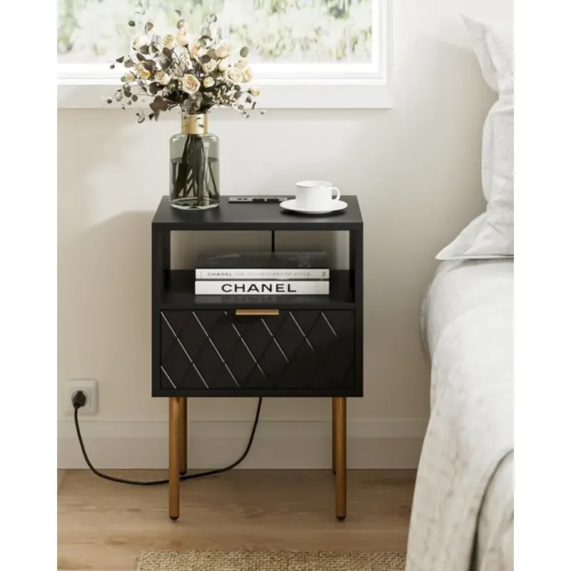 Photo 1 of Aepolua Black Bedside table