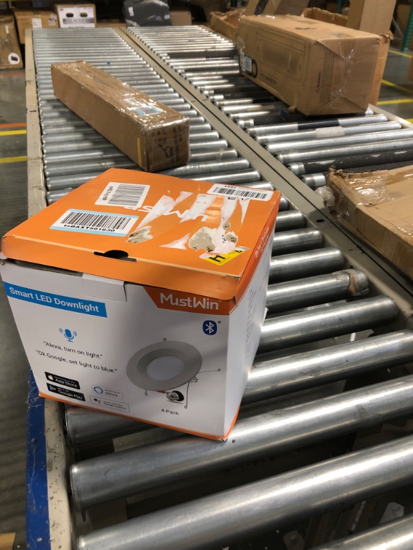 Photo 2 of **New open**Smart Retrofit LED Recessed Lighting 6 inch LED Color Changing Downlights, 15W RGBCW 1150 Lumen Bluetooth Mesh Can Lights, Voice Control via Alexa, Dimmable 2700K-6500K 4-Pack (Hub Included)