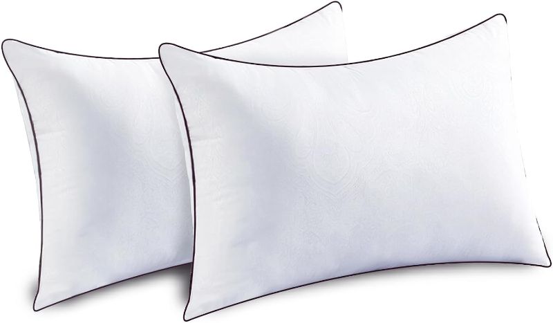 Photo 1 of **New open**JOLLYVOGUE Bed Pillows Standard Size Set of 2, Cooling and Supportive Full Pillow 2 Pack for Side and Back Sleepers, Down Alternative Hotel Collection Sleeping Pillows, 26x20 Inches