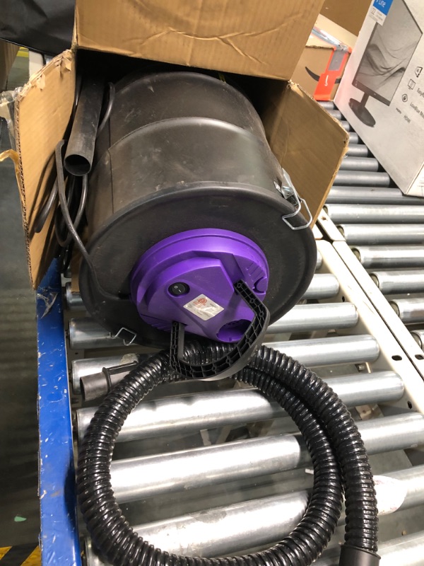 Photo 3 of VANPORE 5.2 Gallon Ash Vacuum Cleaner with 1200W Powerful Suction, Ash Vac Collector with Wheeled Base for Fireplaces, Pellet Stoves, Wood Stove, Log Burner, Grills, Pizza Ovens, Fire Pits Purple