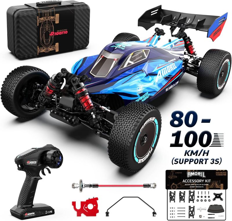 Photo 1 of AMORIL Brushless 1:12 RC Car for Adults, Top Speed 90+KPH, Carbon Fiber Chassis, Adjustable Motor Mount and Central Slipper Clutch, Hobby Electric Buggy Vehicle Gift