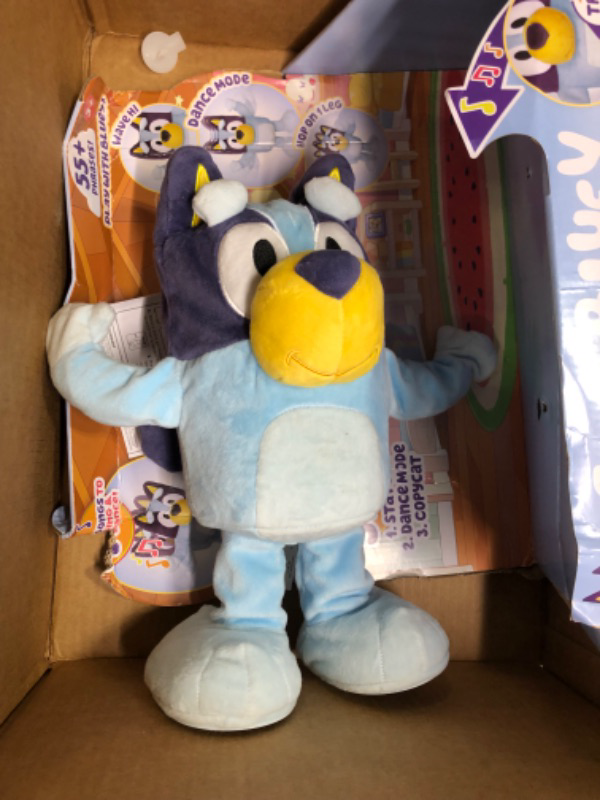 Photo 3 of Bluey Dance and Play 14" Animated Plush | Over 55 Phrases and Songs, Multicolor