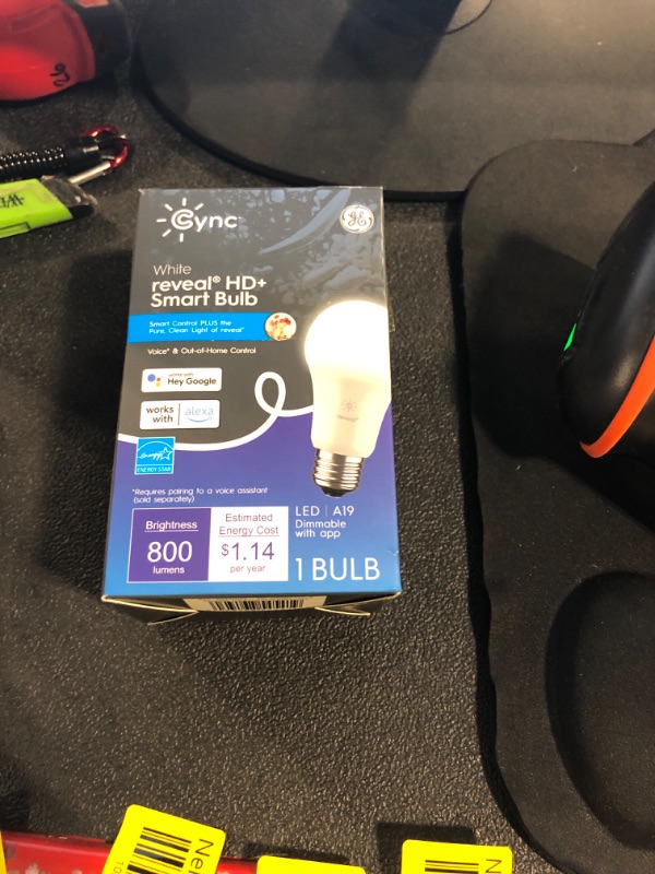 Photo 1 of GE Lighting CYNC Smart LED Light Bulb, Color Changing Lights, Bluetooth and Wi-Fi Lights, Works with Alexa and Google Home, A19 Light Bulb (1 Pack) 1 Count (Pack of 1) Color