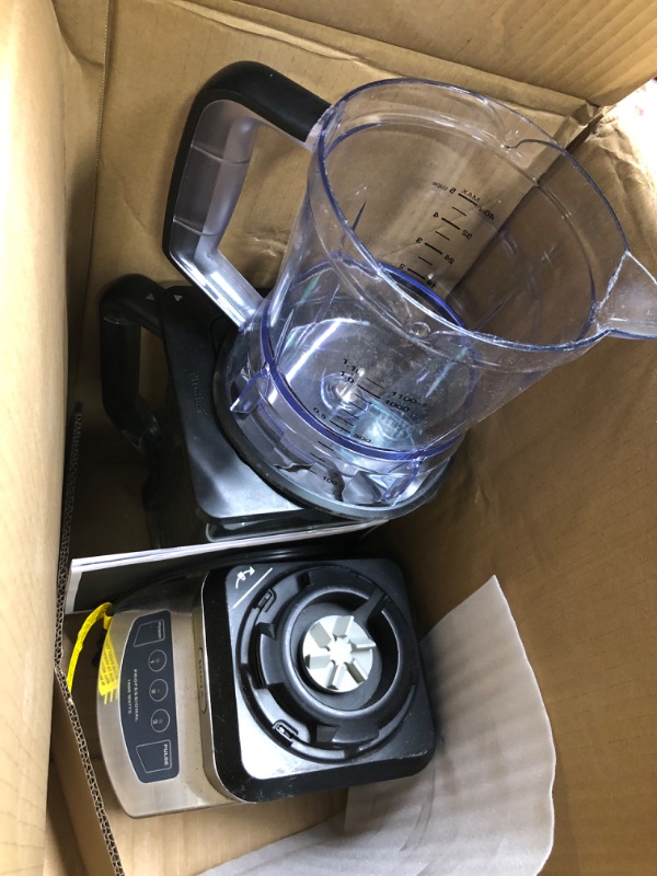 Photo 3 of **FOR PARTS** Ninja BL770 Mega Kitchen System, 1500W, 4 Functions for Smoothies, Processing, Dough, Drinks & More, with 72-oz.* Blender Pitcher, 64-oz. Processor Bowl, (2) 16-oz. To-Go Cups & (2) Lids, Black BL770 Black