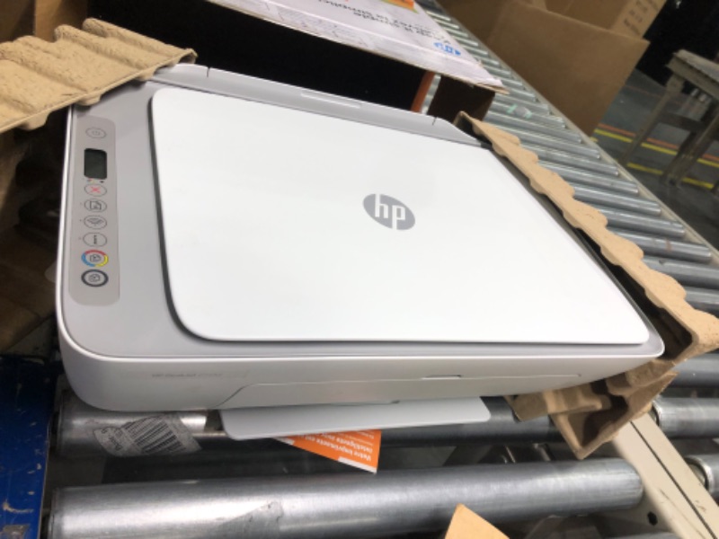 Photo 3 of HP DeskJet 2755e Wireless Color All-in-One Printer with bonus 6 months Instant Ink (26K67A), white