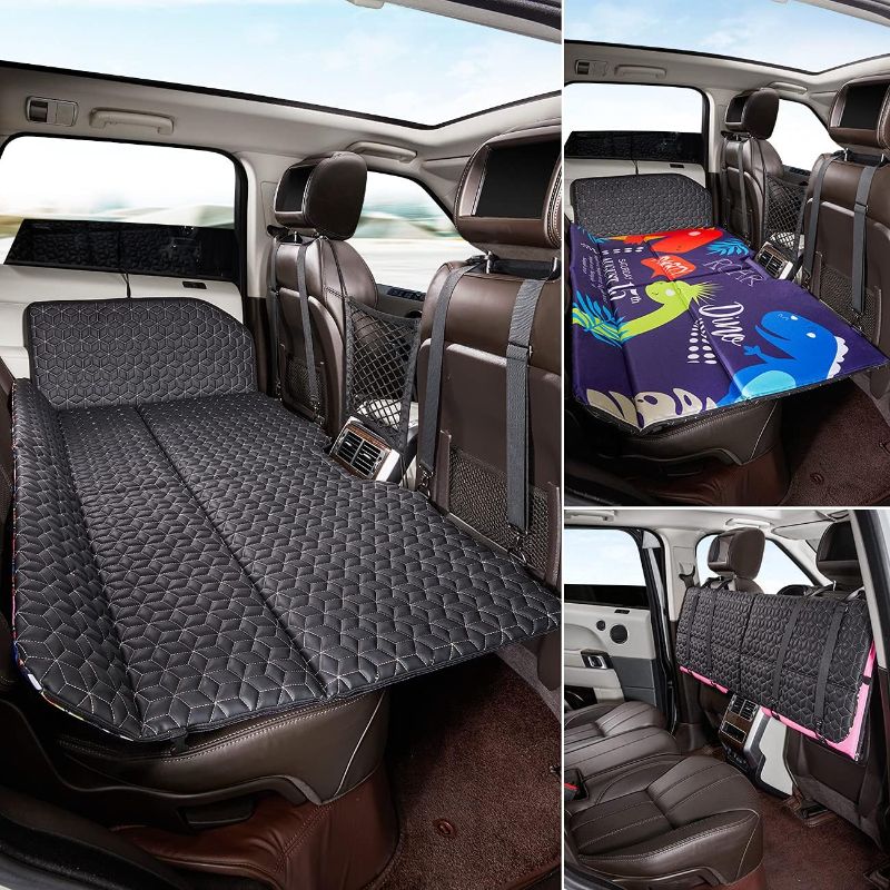 Photo 1 of ABE Non-Inflatable Car Bed Mattress,Double-Sided Folding,Portable Back Seat, Travel Camping Mattress for Sleeping(Dinosaur World), for SUV