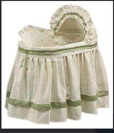 Photo 1 of **USED** Babydoll Bedding Baby King Brocade Bassinet Bedding Set
