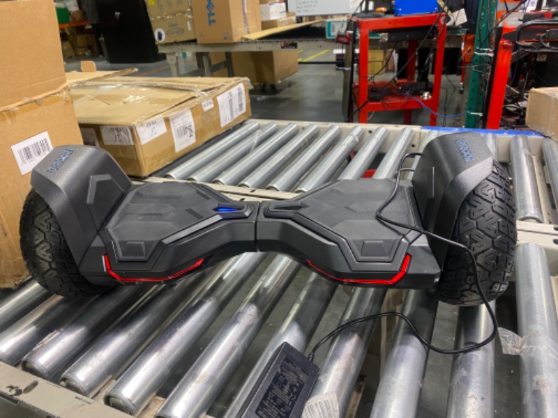 Photo 4 of ** FOR PARTS *** Gyroor Warrior 8.5 inch All Terrain Off Road Hoverboard with Bluetooth Speakers and LED Lights, UL2272 Certified Self Balancing Scooter 1-Black Hoverboard