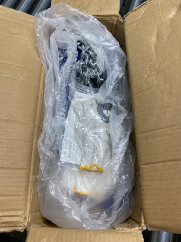 Photo 1 of ANBULL Lever Chain Hoist, 3300LBS 10FT 1.5T 3M Manual Ratchet Chain Puller Hoist w/Portable Hooks for Building Garages Warehouse Automotive Machinery
