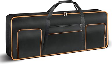 Photo 1 of 61 Key Keyboard Gig Bag Case,Portable Durable Keyboard Piano Waterproof 600D Oxford Cloth with 10mm Cotton Padded Case Gig Bag 40"x16"x6"