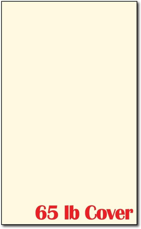Photo 3 of 250 Sheets Cream Colored Legal Size Cardstock (8.5 X 14 Inches) - 65lb Cover