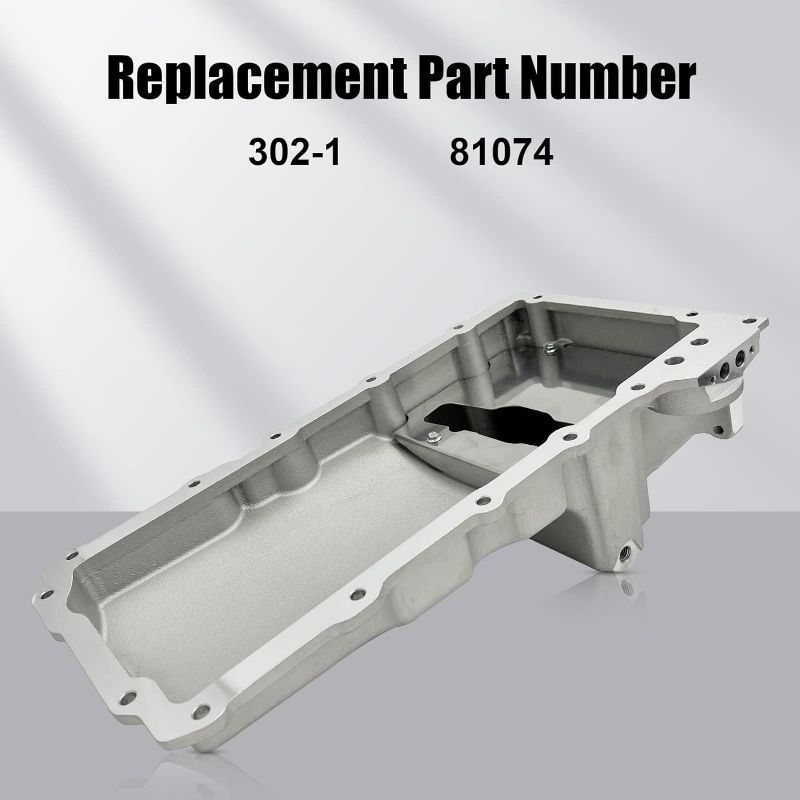 Photo 1 of 302-1 Engine Oil Pan Kit Compatible with GM/Muscle Car/Classic Car/Trucks LS Gen III and GEN IV V8 LS1/LS2/LS3/LS6 LSX 4.8L, 5.3L, 5.7L, 6.0L, 6.2L 1955-1987 Aluminum Oil Pan Kit