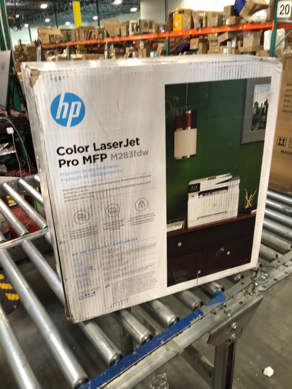 Photo 5 of ** FOR PARTS ONLY** HP Color LaserJet Pro M283fdw Wireless All-in-One Laser Printer, Remote Mobile Print, Scan & Copy, Duplex Printing, Works with Alexa (7KW75A), White
