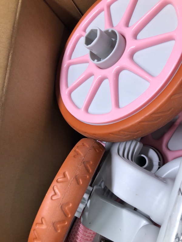 Photo 1 of 3 in 1 Kids Tricycles Gift for 2-4 Years Old Boys Girls with Detachable Pedal and Training Wheels?Baby Balance Bike Trikes Riding Toys for Toddler?Adjustable Seat? Pink With Push Handle
