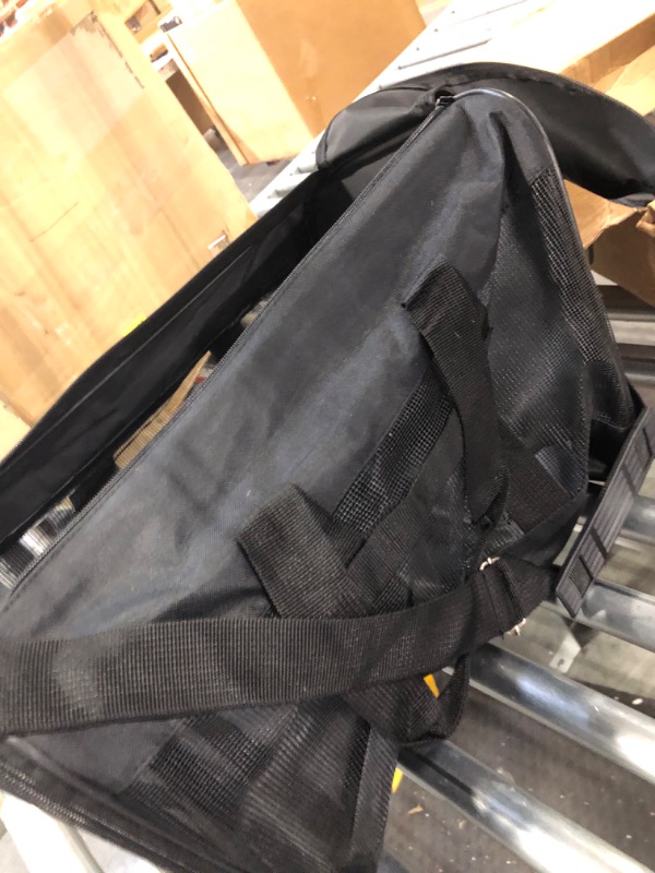 Photo 1 of Amazon Basics Soft-Sided Mesh Pet Travel Carrier, Medium, 17 x 10 x 10 Inches, Black Medium Without Wheels Carrier