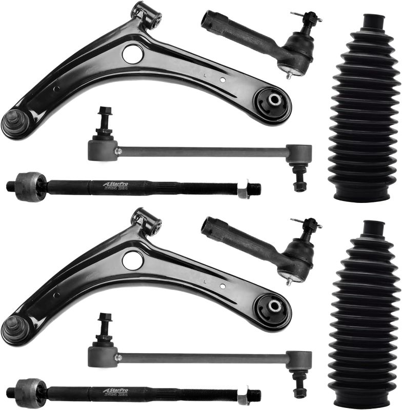 Photo 1 of ASTARPRO 10pcs Front Suspension Kit Front Lower Control Arm with Ball Joints + Inner and Outer Tie Rod Ends and Boots + Sway Bar Links Compatible with 2007-2017 Dodge Caliber Jeep Compass Patriot
