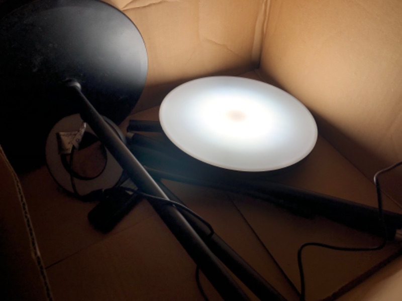 Photo 3 of  ** untested ** LED Floor Lamp, 2400LM Super Bright Standing Lamp 250W Equivalent with 2700K-6500K Stepless Dimming, Modern Torchiere Sky Lamp with Remote & Touch Control, 69" Tall Lamp for Living Room Bedroom Office Black 24W