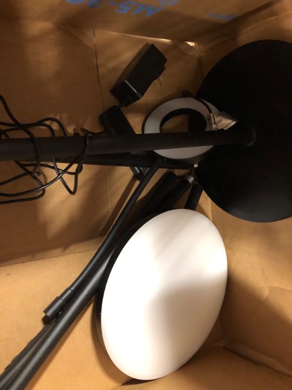 Photo 4 of  ** untested ** LED Floor Lamp, 2400LM Super Bright Standing Lamp 250W Equivalent with 2700K-6500K Stepless Dimming, Modern Torchiere Sky Lamp with Remote & Touch Control, 69" Tall Lamp for Living Room Bedroom Office Black 24W