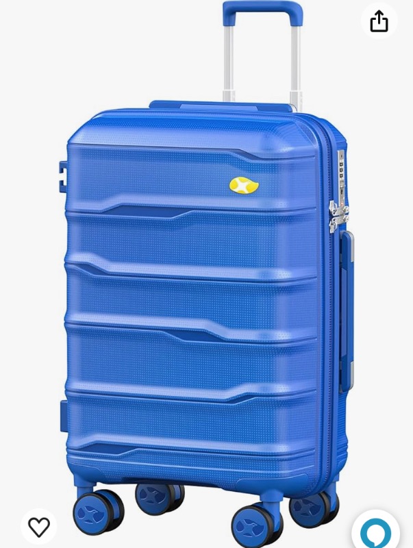 Photo 1 of 4.5  264
MGOB Carry On Luggage 22x14x9 Airline Approved, Hard Shell Suitcase with Spinner Wheels, PP Lightweight Luggages with TSA Lock, Carry-On Suitcases 20 Inch, Blue