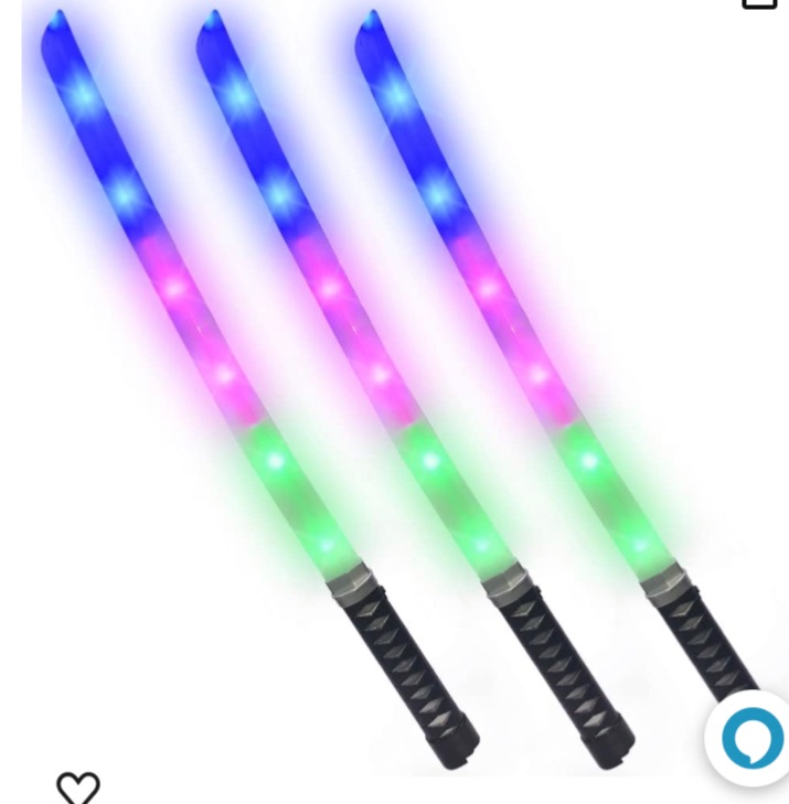 Photo 1 of ArtCreativity Light Up Swords for Kids, Set of 3, 23 Inch Toy Swords with Flashing Lights and Sound, Halloween Dress-Up Costume Accessories, Best Birthday Gift for Boys and Girls Ages 3, 4, 5, 6, 7, 8