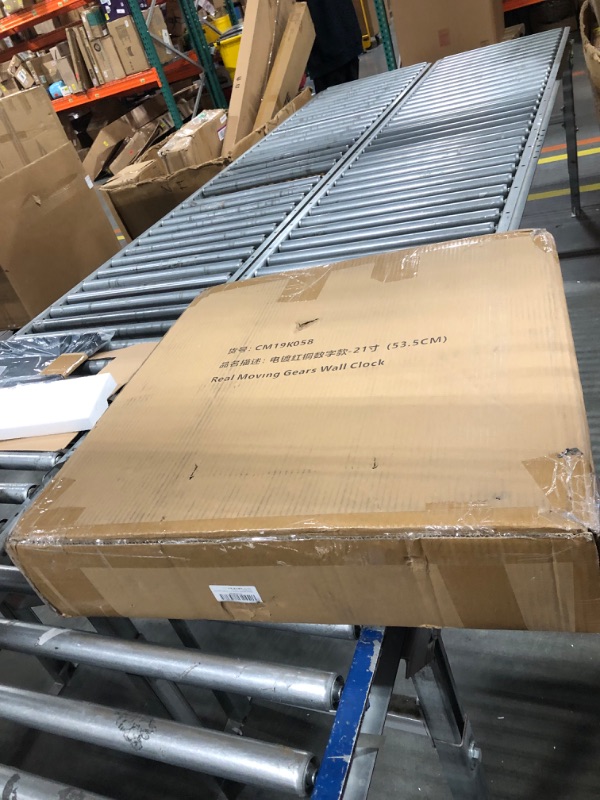 Photo 1 of DORBOKER Real Moving Gears Wall Clock Large Modern Metal Clocks for Living Room Decor, Industrial Steampunk Unique Vintage Rustic Decorative Clock for Home Farmhouse Office, 21 Inch Red Copper Arabic Red Copper Arabic 21 Inch