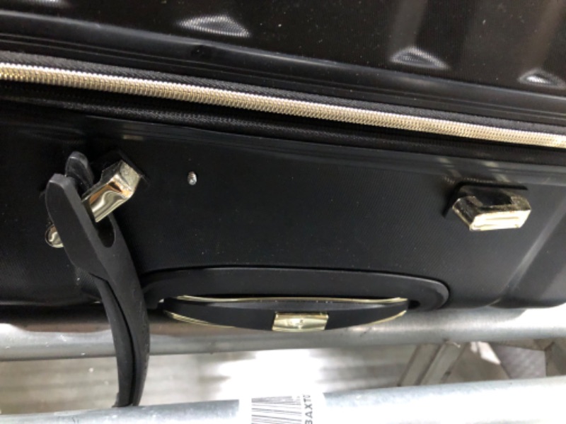 Photo 2 of **BROKEN HANDLE** Kenneth Cole REACTION Women's Madison Square Hardside Chevron Expandable Luggage, Black, 28-Inch Checked 28-Inch Checked Black