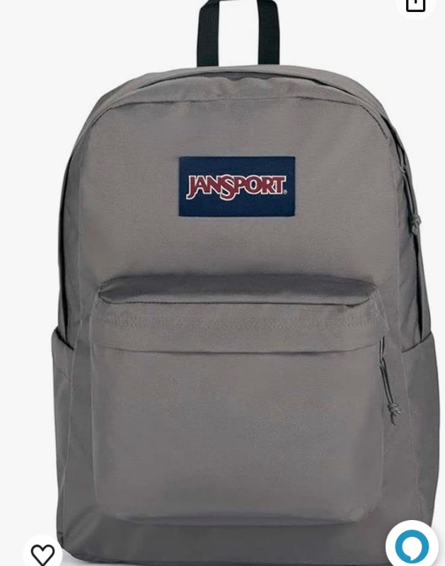 Photo 1 of JanSport Superbreak Plus Backpack - Work, Travel, or Laptop Bookbag with Water Bottle Pocket, Graphite Grey